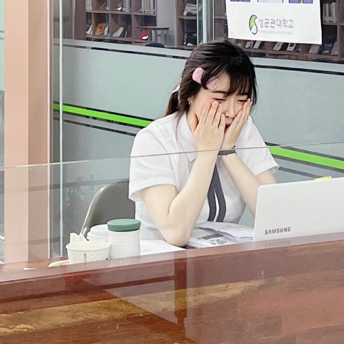 Goo Hye Sun gần như ở thư viện trường mỗi ngày để tập trung học trước mỗi kỳ thi quan trọng