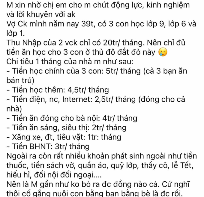  Chia sẻ của bà mẹ này