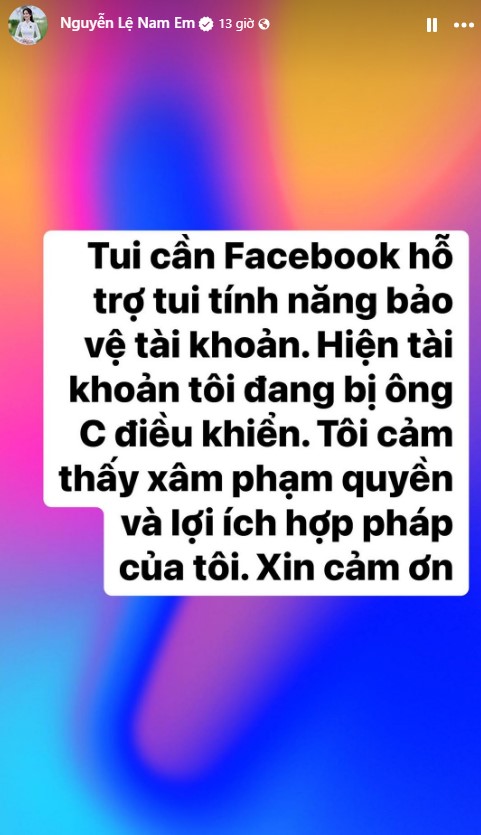 Người đẹp quê Tiền Giang gây xôn xao khi chia sẻ tài khoản MXH bị ai đó điều khiển