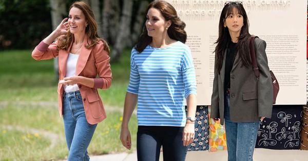 Kate Middleton mê mẩn quần jeans ôm chân, đây chính là mẫu jeans phụ nữ 40+ nên diện thường xuyên