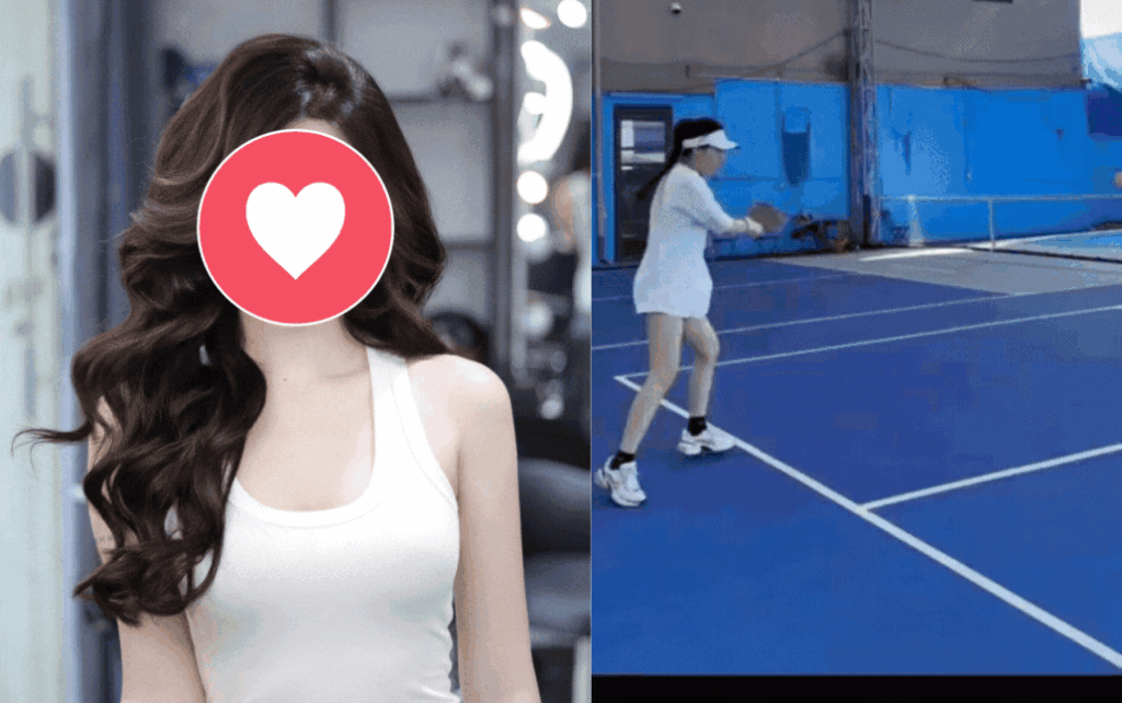 Lộ ảnh cam thường hotgirl đánh pickleball "bằng cả tính mạng", thì ra là em gái cầu thủ hot nhất làng bóng Việt