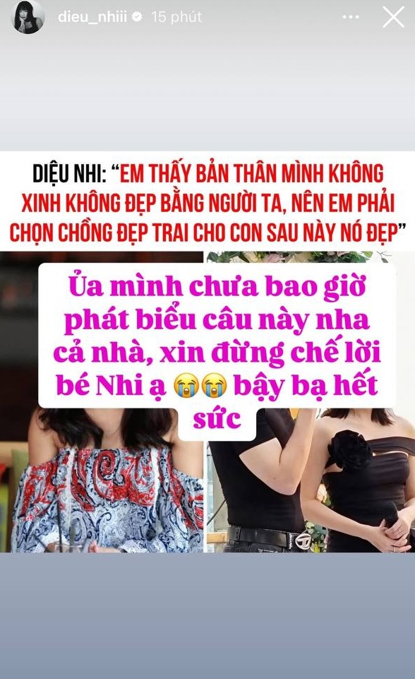 Diệu Nhi lên tiếng thông tin liên quan đến con cái