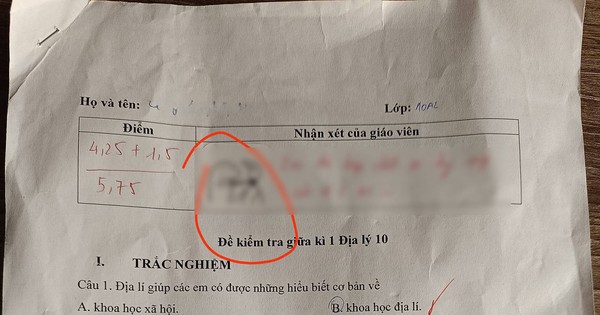 Phụ huynh Hà Nội đăng tải bài kiểm tra cùng lời phê giáo viên "thiếu chuẩn mực", ai ngờ hội cha mẹ vào khen nức nở