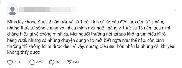 13 năm hẹn hò, cưới về thêm 2 năm mới ngỡ ngàng: “Hóa ra mình không biết gì về chồng”- Ảnh 1. 13 năm hẹn hò, cưới về thêm 2 năm mới ngỡ ngàng: “Hóa ra mình không biết gì về chồng”- Ảnh 1.